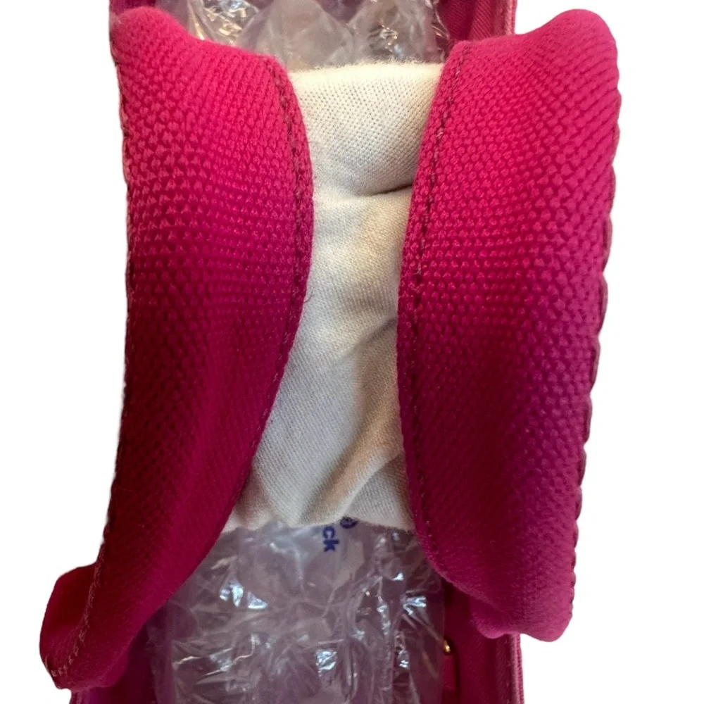 Prada Canapa Shoulder Crossbody Bag Tote Fuchsia Pink Purple Large Summer